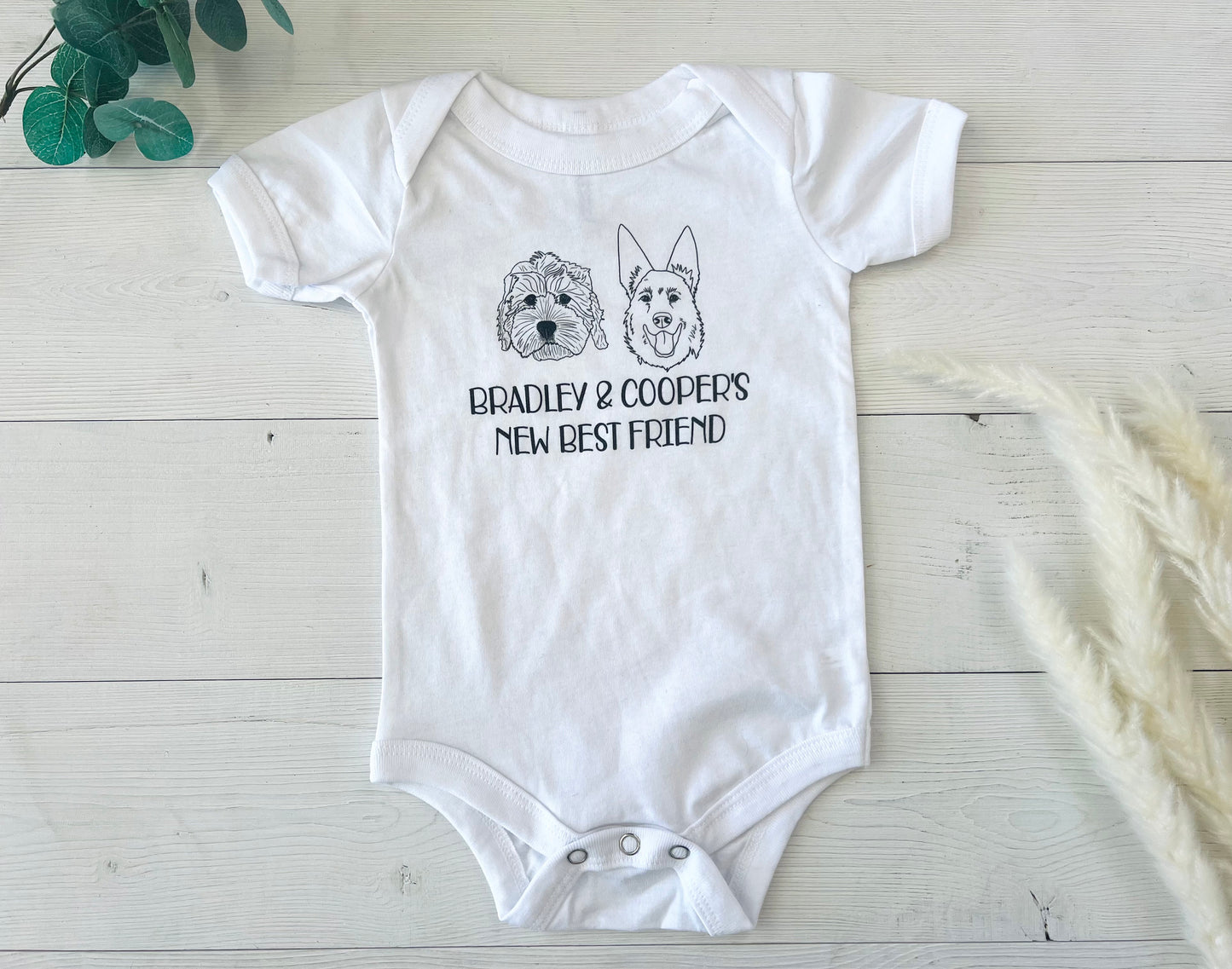 Custom Pet Portrait Baby Onesie