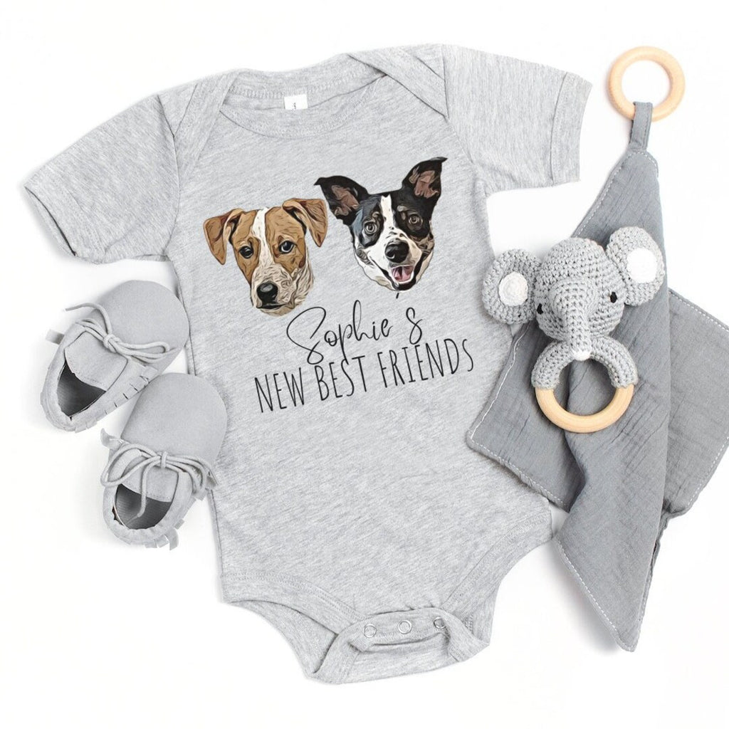 Custom Pet Portrait Baby Onesie